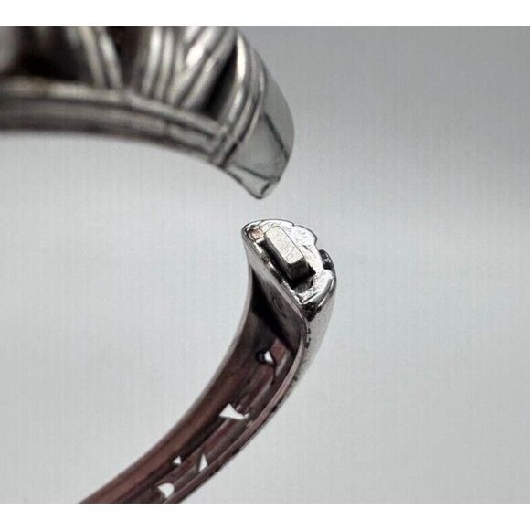 Brighton Bracelet Hinged Silver Tone Imitation Pearls Cuff Magnetic Closure - Picture 7 of 14